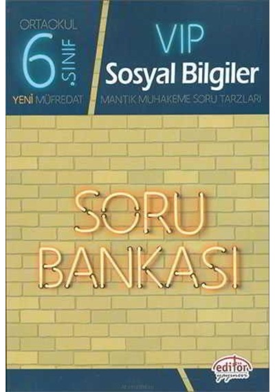 6.Sınıf Vip Sosyal Bilgiler Soru Bankası - Editör Yayınevi