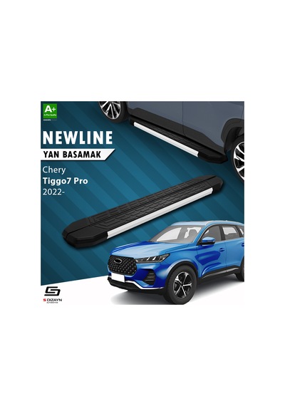 S-dizayn Chery Tiggo7 Pro Newline Aluminyum Yan Basamak 183 Cm 2022 Üzeri A+ Kalite