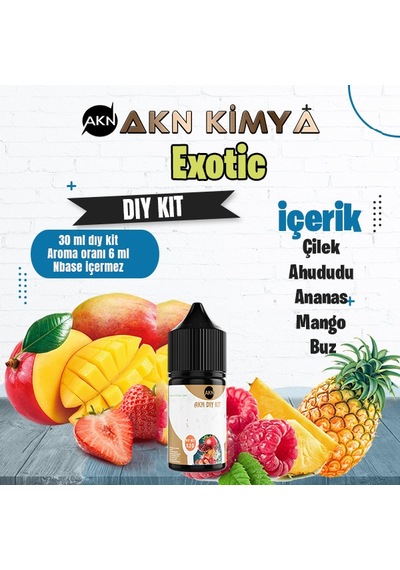Exotic Dıy Kit Çilek Ahududu Ananas Gıda Aroması %20 Oranda Aroma İçerir Hazır Değildir 30 Ml