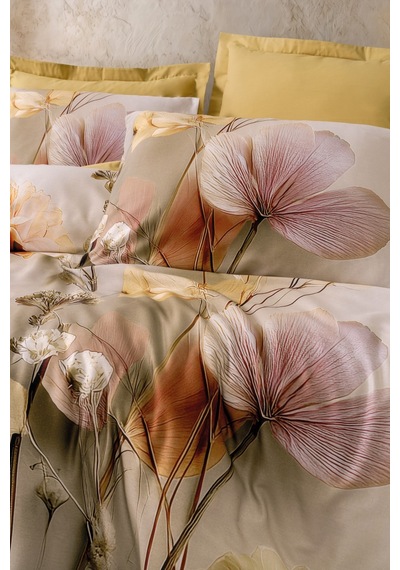 Cotton Box 3d Flower %100 Pamuk Saten - Eloni Gold