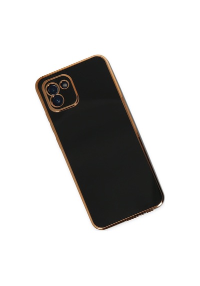 Samsung Uyumlu Galaxy A03 Uyumlu Kılıf Volet Silikon - Siyah