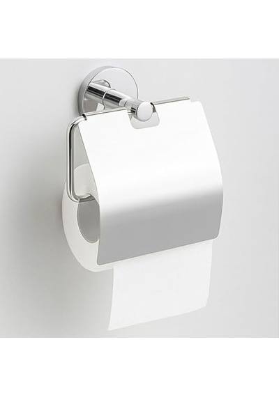 Gümüş Krom Kapaklı Wc Kağıt Aparatı Vidalı Paslanmaz Metal Duvar Tuvalet Kağıtlık Banyo Aksesuarı Diğer