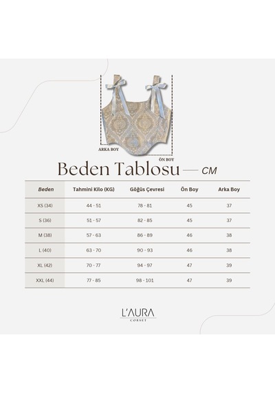 L'aura Corset Damask Desenli Bayan Korse Büstiyer Çok Renkli