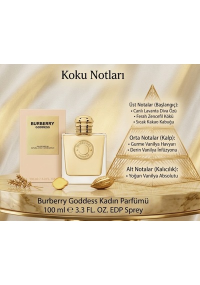 Burberry Goddess 100 Ml Kadın Parfümü Edp Çiçeksi Gurme Vanilya / Yoğun Kalıcı Etki Bby-100-ml Oryantal