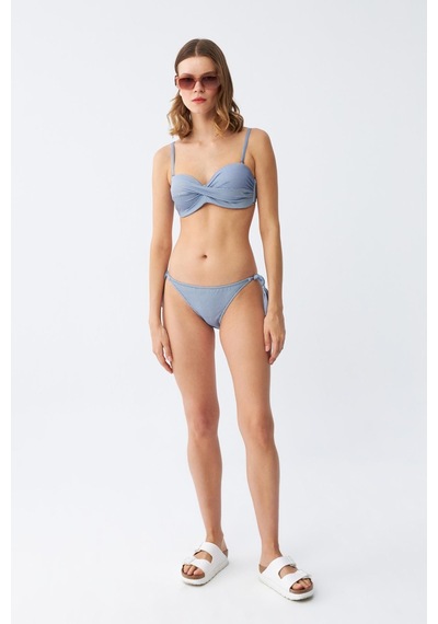 Akbeniz Kadın Straplez Mavi Bikini Takımı