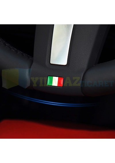 Alfa Romeo Fiat Italya Bayrağı Direksiyon Jant Vites Torpido Damla Etiket Silikon Oto Sticker