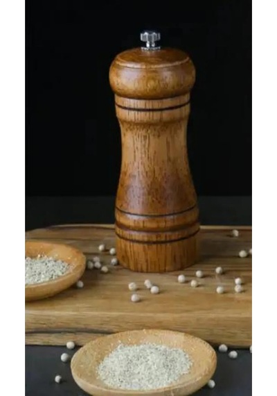 2'li Komple Ahşap Gövdeli Tuz Karabiber Değirmeni Baharat Öğütücüsü 14 Cm - Baharat Değirmeni Bambu