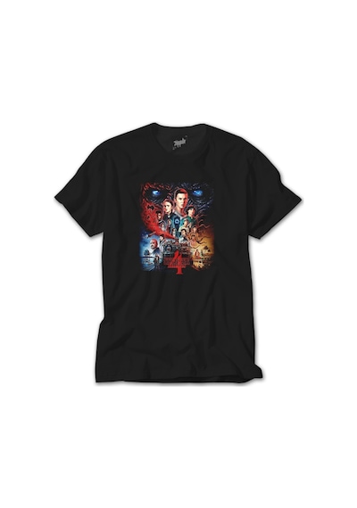 Stranger Things Home Siyah Tişört Siyah