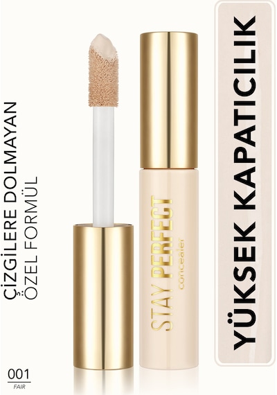 Flormar Stay Perfect Yüksek Pigmentli & Yarı Mat Bitişli Likit Kapatıcı 001 Fair