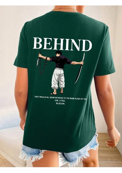 Uyguntarz Unisex Toji X Baskılı Tasarım Tshirt Yeşil