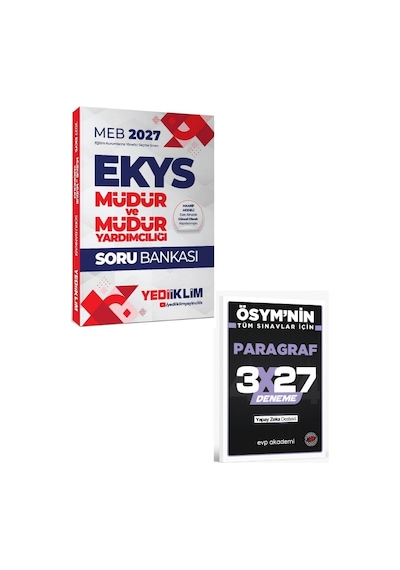 Yediiklim 2027 Meb Ekys Müdür Ve Yardımcılığı Soru Bankası +evp Akademi Paragraf