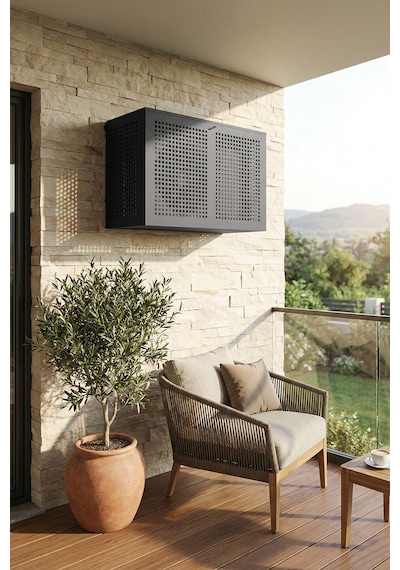 Klima Motoru/dış Ünite Gizleme/koruma Kafesi Xl 120x62x150 H Square Antrasit
