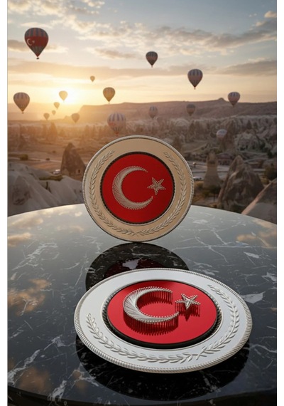 Ay Yıldız El Yapımı Filografi Tablo Türk Bayrağı Motifli Duvar Dekoru 1 Adet