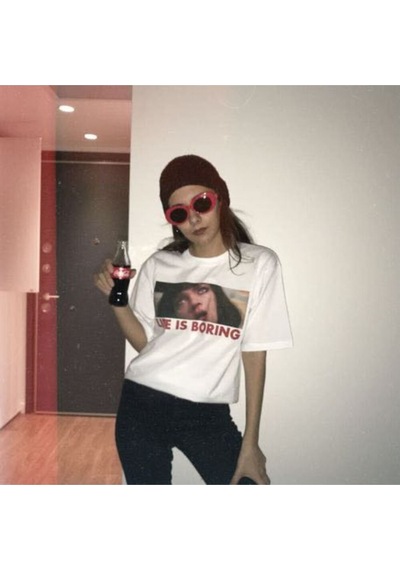 Kalic Studio Life Is Boring. T-shirt Beyaz