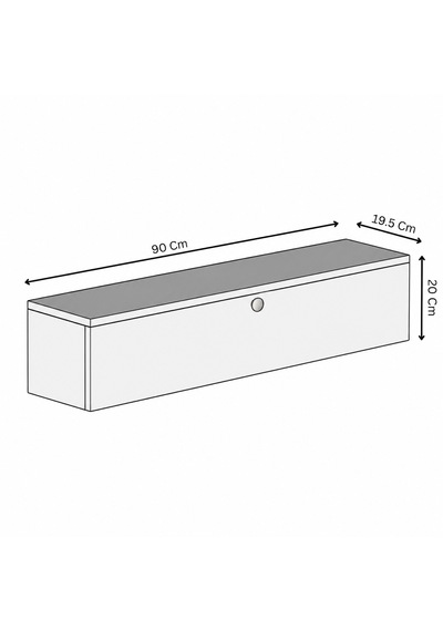 Asur 90 Cm Dresuar 100% Mdf Gri