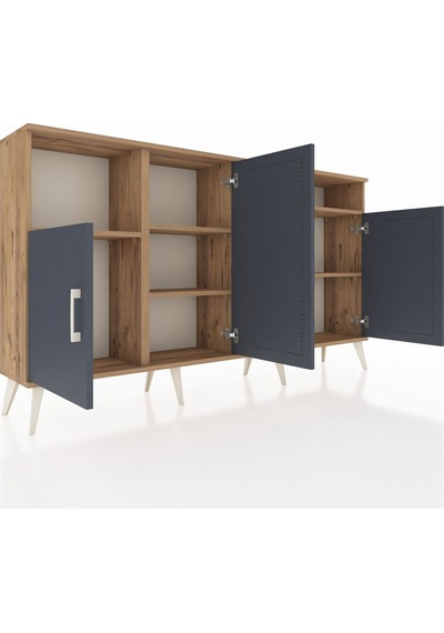 Arges Konsol 5 Raflı 4 Kapaklı 176x30x99 Çam-antrasit/çam Antrasıt/atlas Çam - Atlas Çam Arges Konsol 5 Raflı 4 Kapaklı 176x30x99 Çam-antrasit/çam Antrasıt/atlas Çam - Atlas Çam