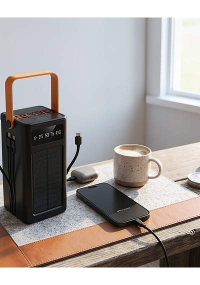 80.000 Solar Şarj Özellikli Yüksek Kapasiteli Powerbank Hızlı Şarj Destekli Çok Renkli 18892070