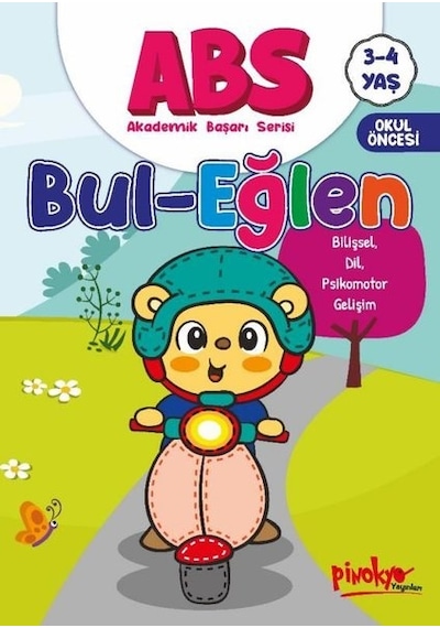 ABS Bul - Eğlen Bilişsel Dil Psikomotor Gelişim 3 - 4 Yaş - Buçe Dayı - Pinokyo