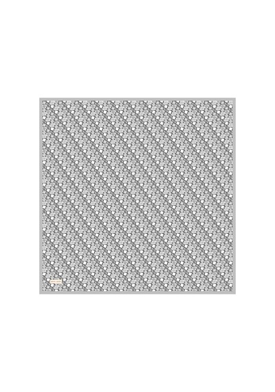 Pierre Cardin Gümüş 90x90 İpek Krep Saten Eşarp Gümüş Gümüş