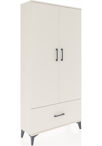 Arges Dolap 4 Raflı Tek Çekmeceli 2 Kapaklı 88x30x182 Aytaşı-... Aytaşı