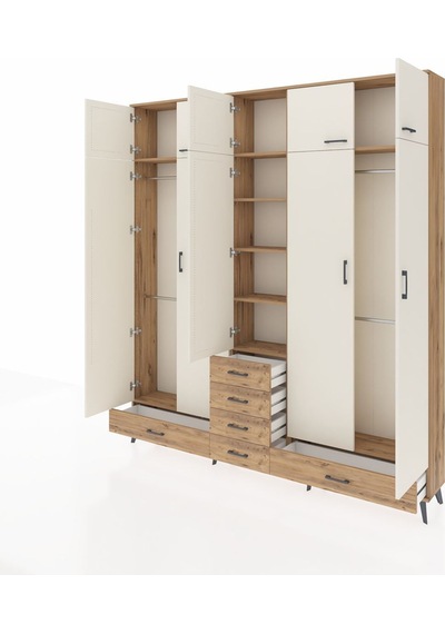 Arges Dolap 6 Raflı 6 Çekmeceli 4 Askılı 220x30x243 Çam-aytaşı/çam Aytası/atlas Çam Arges Dolap 6 Raflı 6 Çekmeceli 4 Askılı 220x30x243 Çam-aytaşı/çam Aytası/atlas Çam