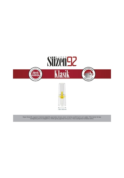 Süzen92 Klasik Sigara Ağızlık Filtresi 1728adet Fırsat 12pk 144