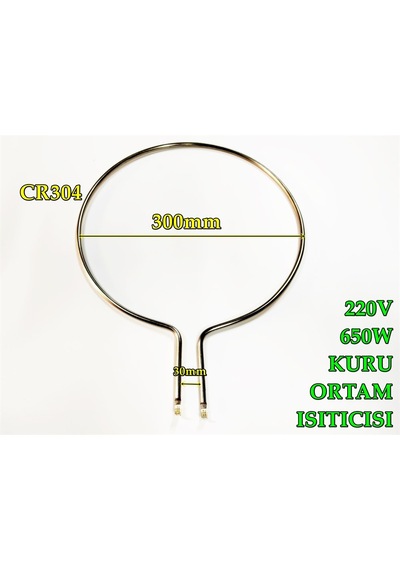Davul fırın rezistansı 304Cr büyük ampul 650W- 6,5mm