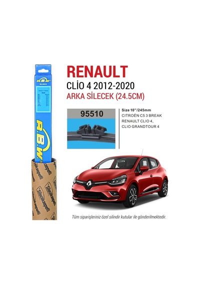 Renault Clio 4 Rbw Arka Silecek 2012-2020