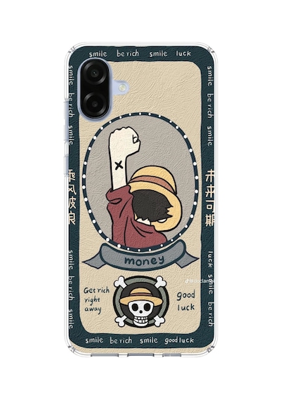 Samsung Galaxy A07 Uyumlu One Piece Dolar Baskılı Silikon Kılıf Renkli