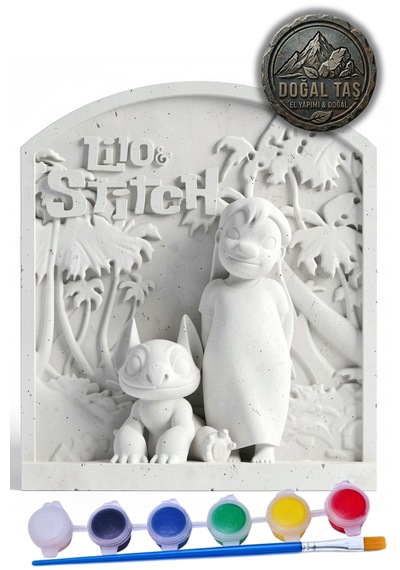 Lilo Ve Stich Set Taş Biblo Çocuk Boyama Etkinliği