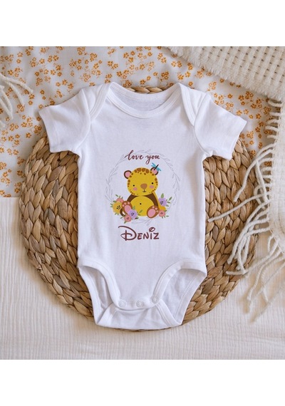 Bitmeyenkartus Bk Kids Isimli Bebek Body Zıbın - Model 15 Beyaz