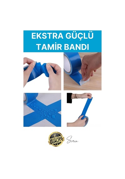 2 Adet 10 Mt Mavi Tamir Takviye Kapatıcı Güçlü Onarım Bandı Su Geçirmez Sızdırmaz Dayanıklı Çatlak