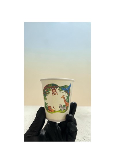 Hayvan-orman-amazon-zoo Doğumgünü Parti Temalı Tek Kullanımlık 7 Oz 100 Adet Karton Bardak 1