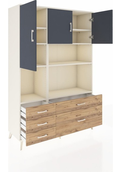 Hyperion Dolap 8 Raflı 5 Çekmeceli 3 Kapaklı 132x44x195 Aytaşı-antrasit/çam Antrasıt/atlas Çam Hyperion Dolap 8 Raflı 5 Çekmeceli 3 Kapaklı 132x44x195 Aytaşı-antrasit/çam Antrasıt/atlas Çam