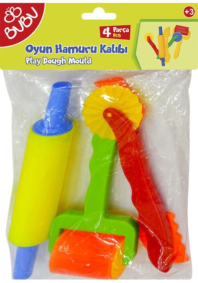 Bu-bu Oyun Hamuru Kalıbı 4 Parça Bubu-hk0012 Çok Renkli