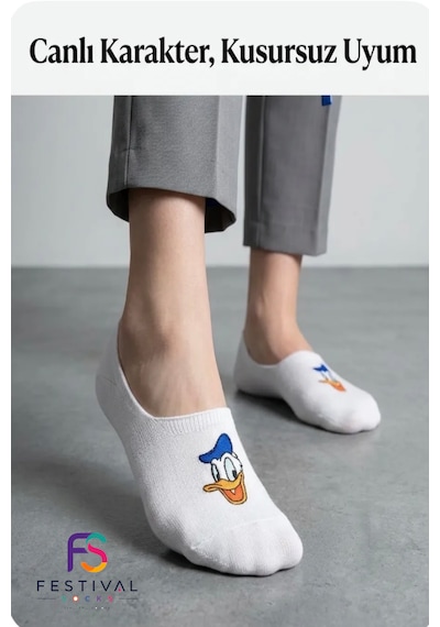 Festival Socks 5 Çift Kadın Görünmez Çorap Pamuklu No Show Babet Çorap Kaymaz Günlük Sneaker Çorabı 36-41 Beyaz Festival Socks 5 Çift Kadın Görünmez Çorap Pamuklu No Show Babet Çorap Kaymaz Günlük Sneaker Çorabı 36-41 Beyaz