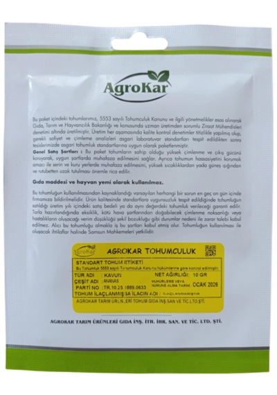 Ananas Kavun Tohumu 10 Gr 1 Paket