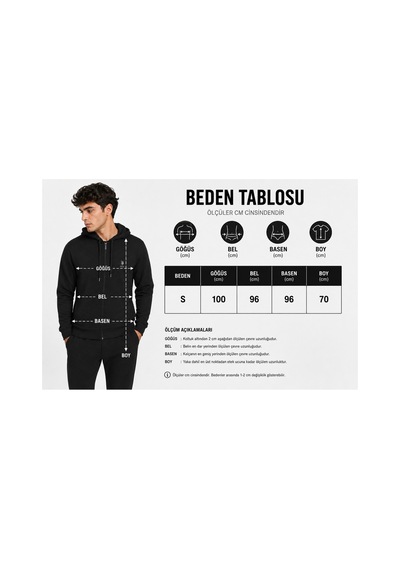Neco Giyim Erkek Regular Fit Fermuarlı Kapüşonlu Siyah Örme Hırka Siyah