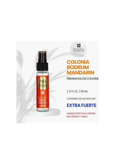 Mandarin Kolonyası 60 Ml Sprey Bodrum Mandarinsı Cep Boy Seyahat %80 Alkollü