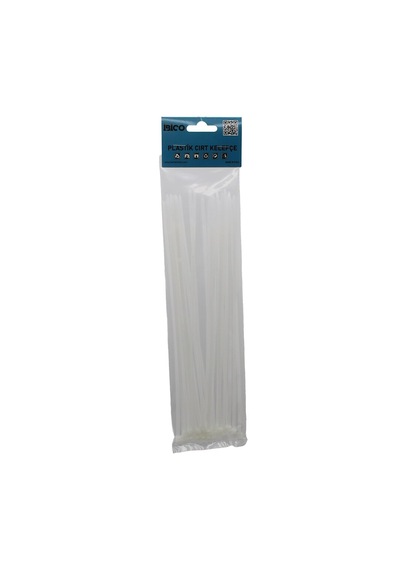 25pcs Beyaz 3.6x250mm Plastik Cırt Kelepçe Diğer
