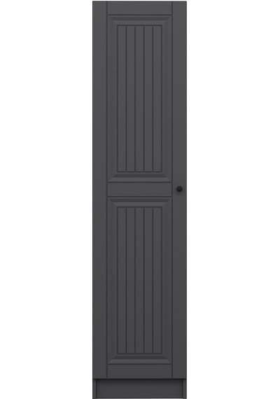 Minar Kale 1 Kapaklı Dolap İlkbahar Mebran 210cm - Antrasit/antrasit - Raflı Antrasit