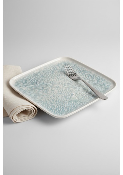 Verona Kare Servis Tabağı 28cm Dijital Asel Rinart Krem