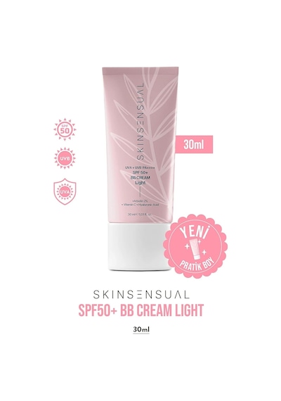 Spf50+ Pa++++ Kapatıcı Bb Krem Light 30 Ml Leke Karşıtı, Aydınlık Cilt Görünümü Uva+uvb Koruma Çok Renkli