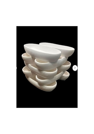 Kendin Boya Taş Tozu Tabak 10 Adet 23x9x3cm Boyasız Etkinlik Hobi Sanat