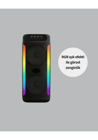 Ers Taşınabilir Şarjlı Hoparlör Usb, Sd Kart, Aux Girişli