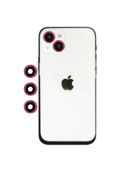 Apple İphone 14 Uyumlu Shine Kamera Lens - Kırmızı