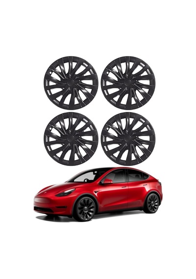 Tesla Model 3 Soul Jant Kapağı - 18 İnç - Mat Siyah - 4 Adet Set
