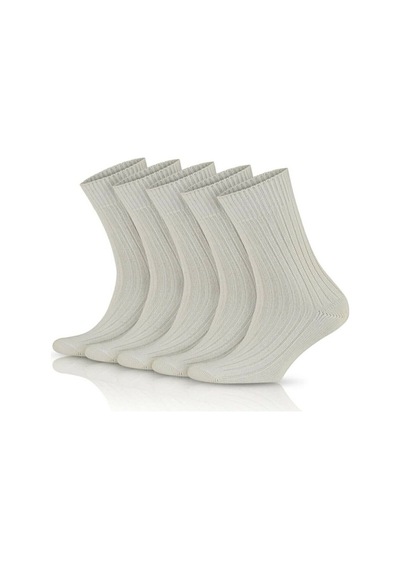 Pallmali Bio Naturel Pamuk 5 Çift Ön Yıkamalı Dikişsiz Unisex Beyaz