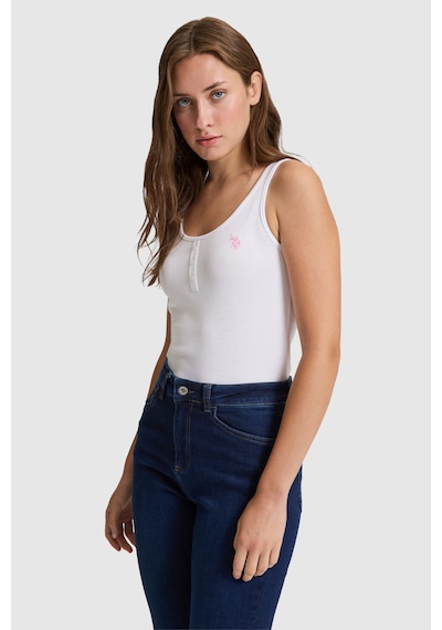 U.S. Polo Assn. U.s. Polo Assn. Kadın Beyaz Tişört Basic 50321790-vr013