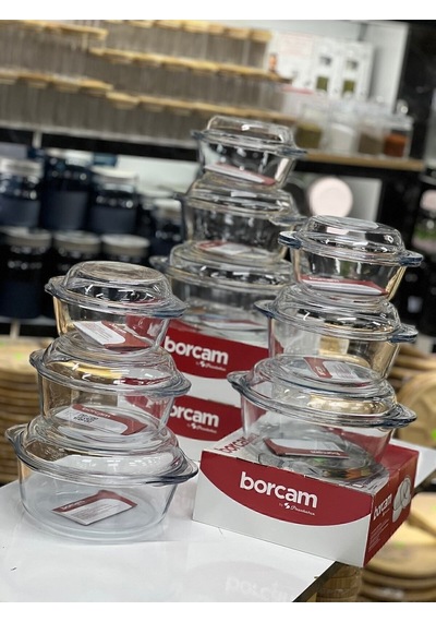 Kapaklı 3 Lü Borcam Şeffaf